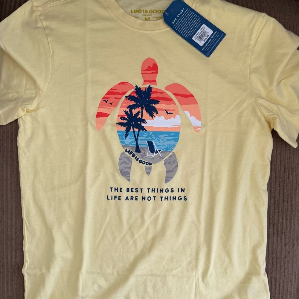 Life Is Good Yellow Tee